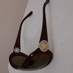 Bvlgari Bergundy/Wine color wraparound Sunglasses NWOT' Made in Italy